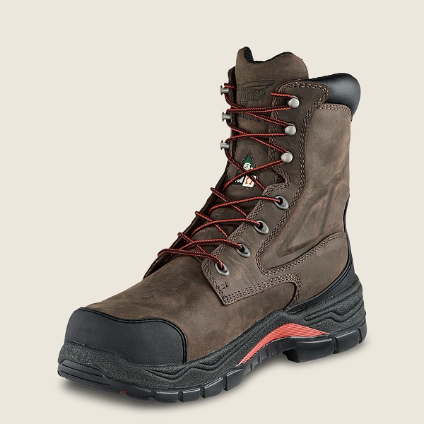 Red Wing Safety Boots Mens Dark Grey - King Toe® Adc - 8-inch Waterproof Csa Metguard Toe - 6958142-